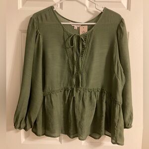 NWT - Nanette Lepore Olive Green Top